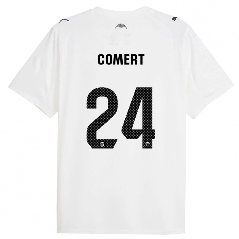 Danxen Hombre Camiseta Eray Comert #24 Blanco Negro 1ª Equipación 2025/26 La Camisa