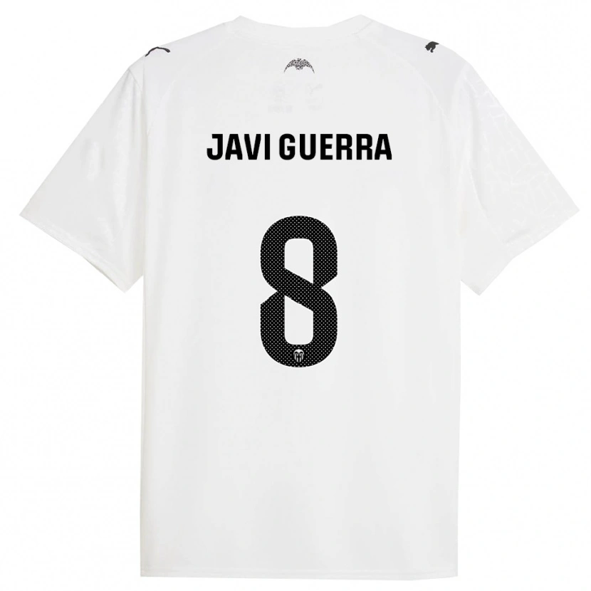 Danxen Hombre Camiseta Javi Guerra #8 Blanco Negro 1ª Equipación 2025/26 La Camisa