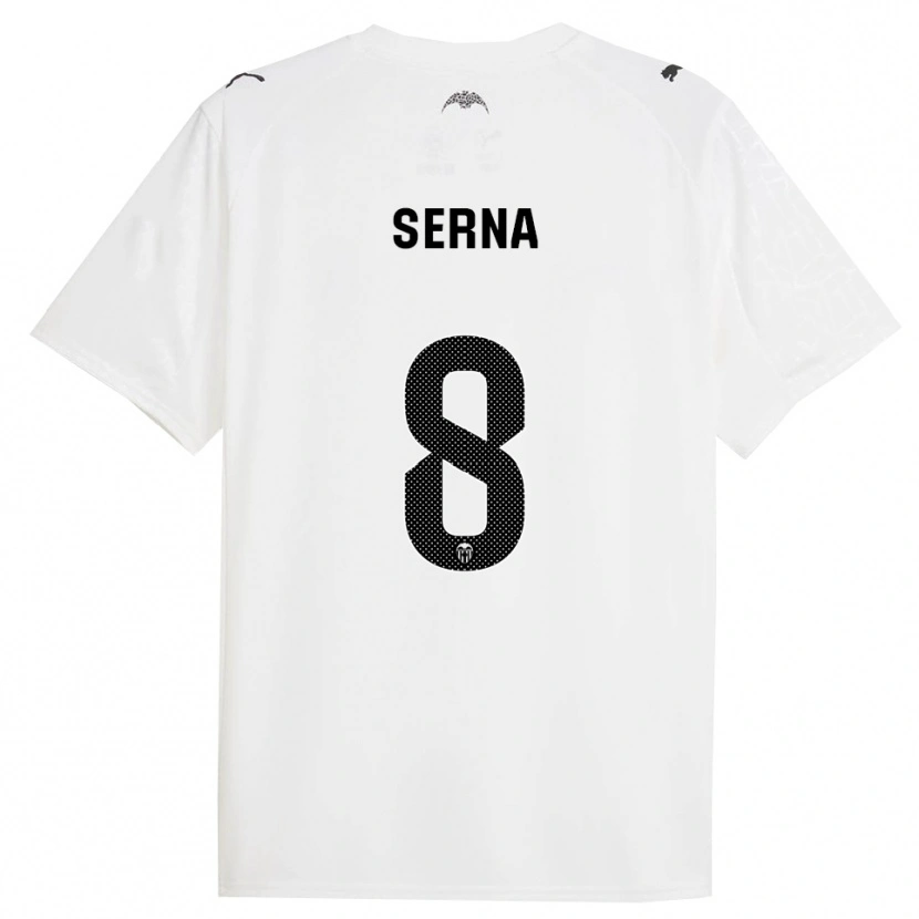 Danxen Hombre Camiseta Liced Serna #8 Blanco Negro 1ª Equipación 2025/26 La Camisa