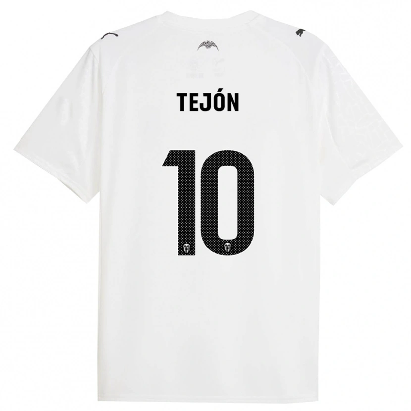 Danxen Hombre Camiseta Martín Tejón #10 Blanco Negro 1ª Equipación 2025/26 La Camisa