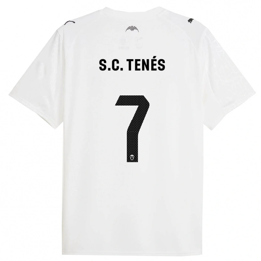 Danxen Hombre Camiseta Sergi Canós #7 Blanco Negro 1ª Equipación 2025/26 La Camisa