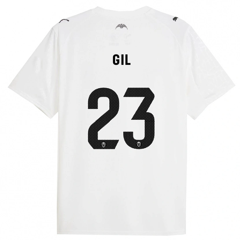 Danxen Hombre Camiseta Elena Gil #23 Blanco Negro 1ª Equipación 2025/26 La Camisa