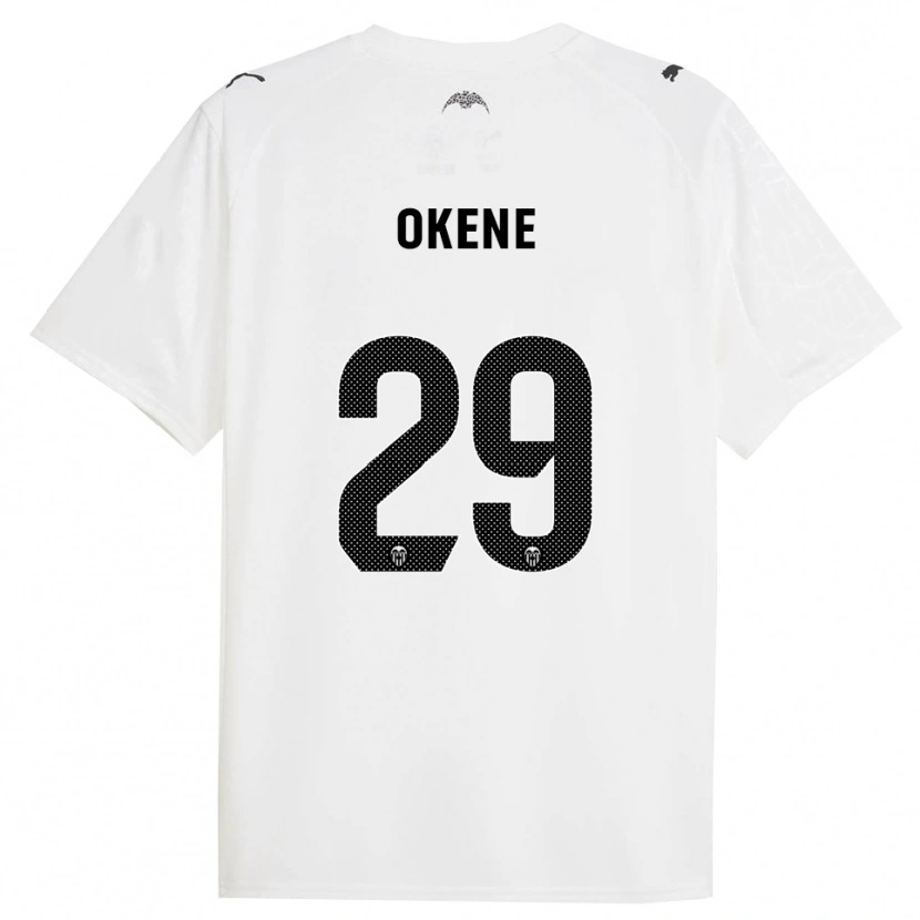 Danxen Hombre Camiseta Andrea Okene #29 Blanco Negro 1ª Equipación 2025/26 La Camisa
