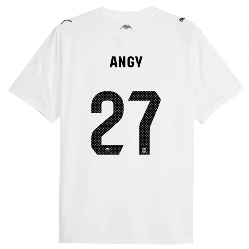 Danxen Hombre Camiseta Angy #27 Blanco Negro 1ª Equipación 2025/26 La Camisa