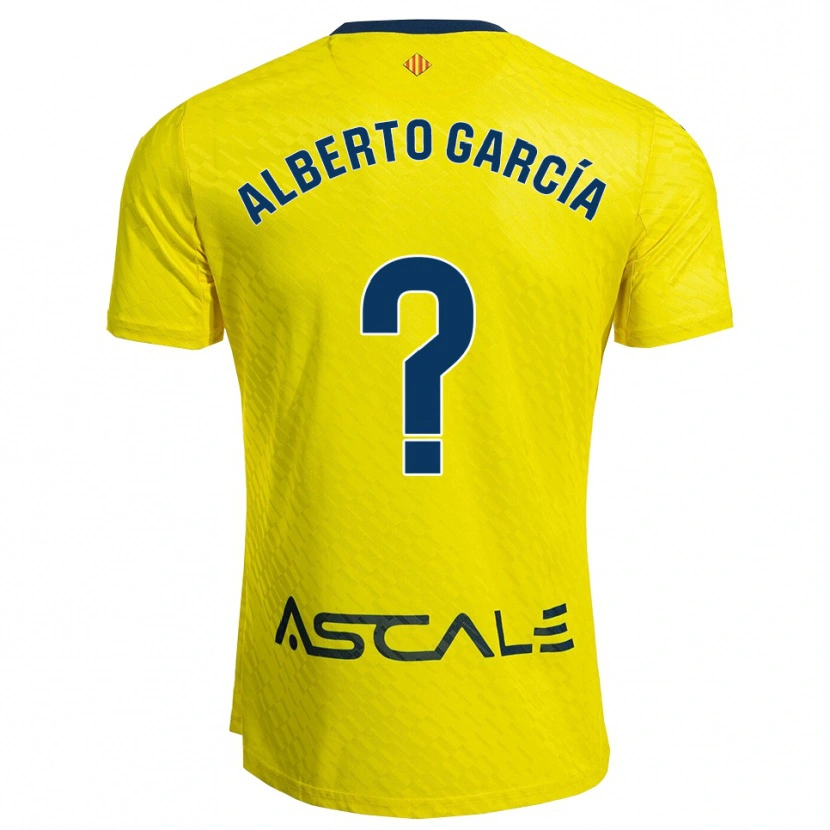 Danxen Hombre Camiseta Alberto García #0 Amarillo Marino 1ª Equipación 2025/26 La Camisa