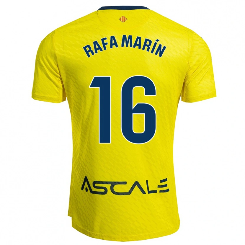 Danxen Hombre Camiseta Rafa Marín #16 Amarillo Marino 1ª Equipación 2025/26 La Camisa