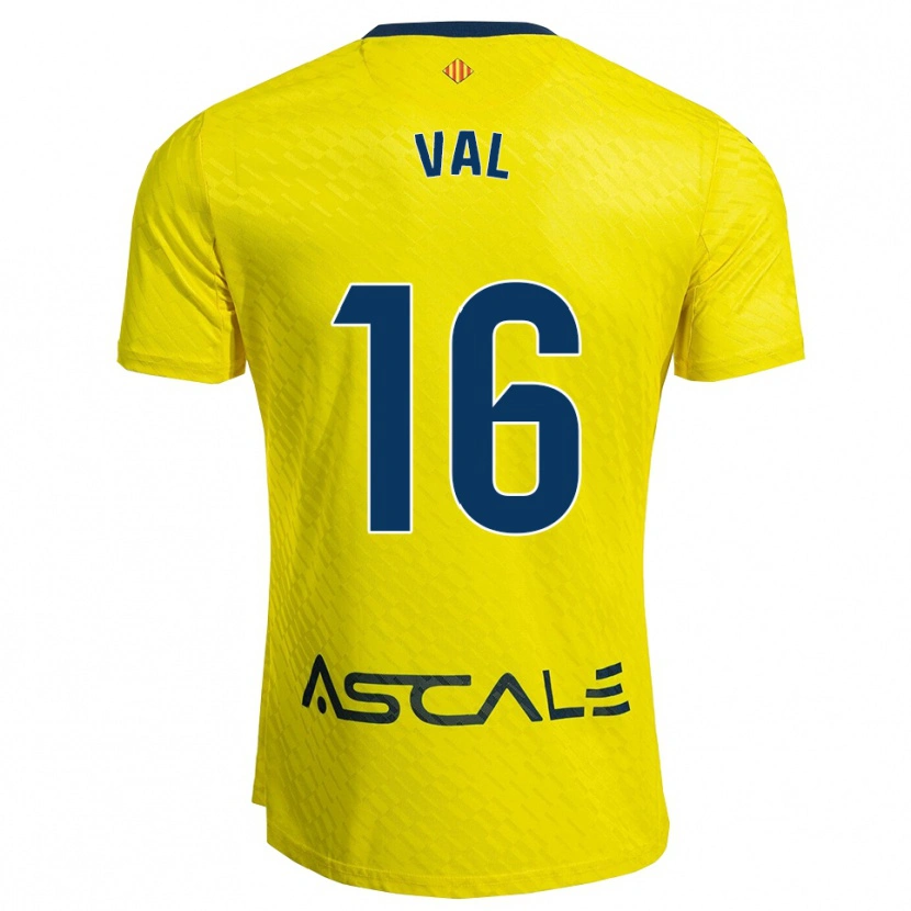 Danxen Hombre Camiseta Brais Val #16 Amarillo Marino 1ª Equipación 2025/26 La Camisa