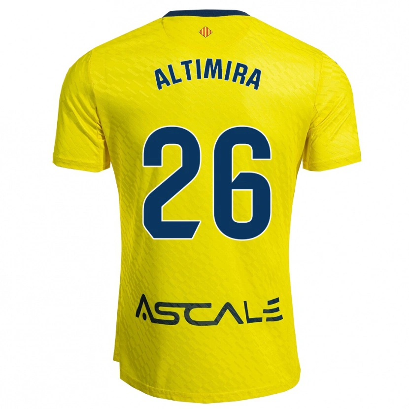 Danxen Hombre Camiseta Adrià Altimira #26 Amarillo Marino 1ª Equipación 2025/26 La Camisa