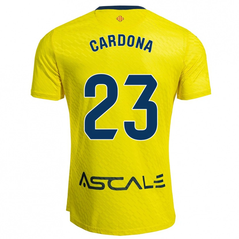 Danxen Hombre Camiseta Sergi Cardona #23 Amarillo Marino 1ª Equipación 2025/26 La Camisa
