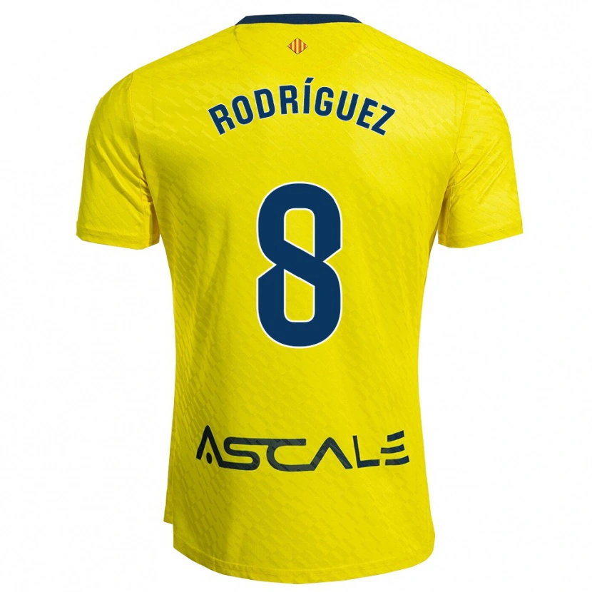Danxen Hombre Camiseta Unai Rodríguez #8 Amarillo Marino 1ª Equipación 2025/26 La Camisa