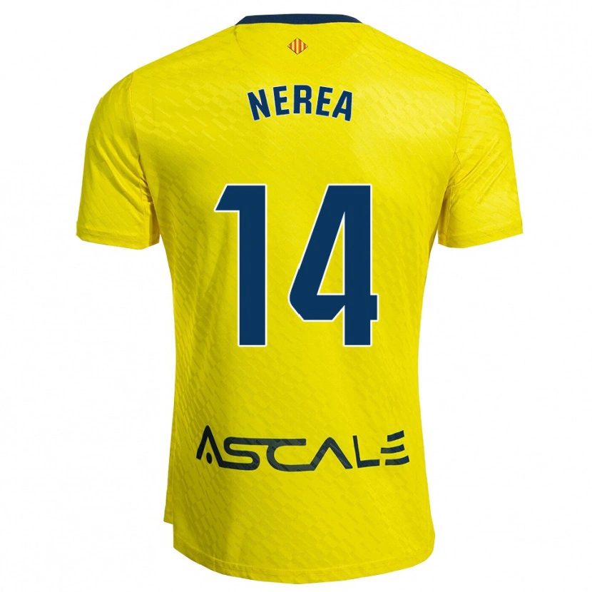 Danxen Hombre Camiseta Nerea Pérez Machado #14 Amarillo Marino 1ª Equipación 2025/26 La Camisa