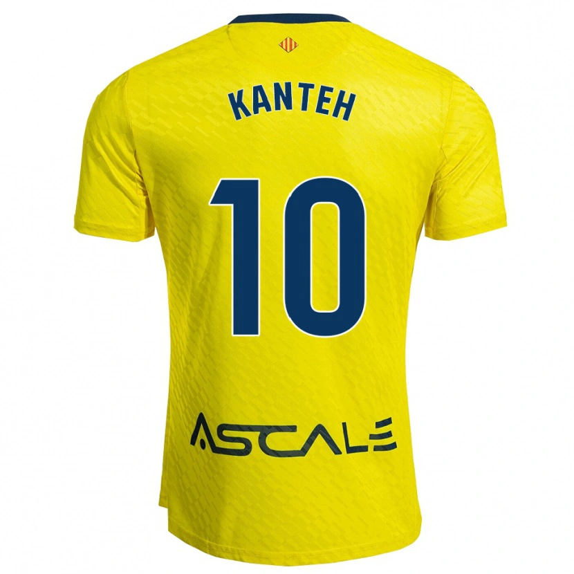 Danxen Hombre Camiseta Fatou Kanteh #10 Amarillo Marino 1ª Equipación 2025/26 La Camisa