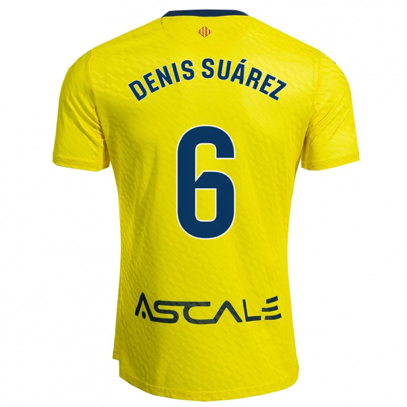 Danxen Hombre Camiseta Denis Suárez #6 Amarillo Marino 1ª Equipación 2025/26 La Camisa