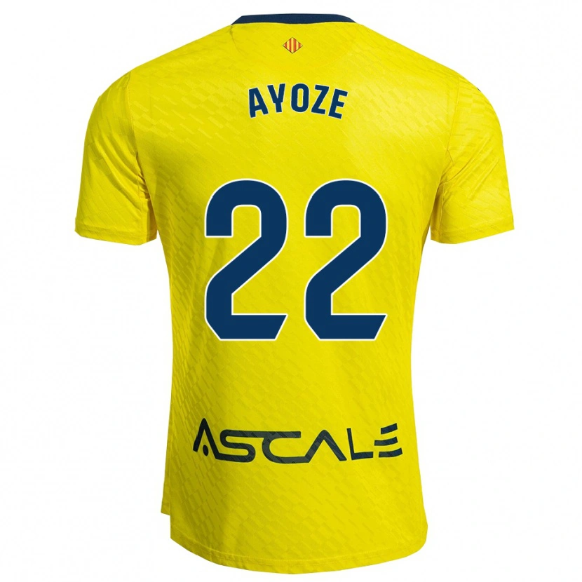 Danxen Hombre Camiseta Ayoze Pérez #22 Amarillo Marino 1ª Equipación 2025/26 La Camisa