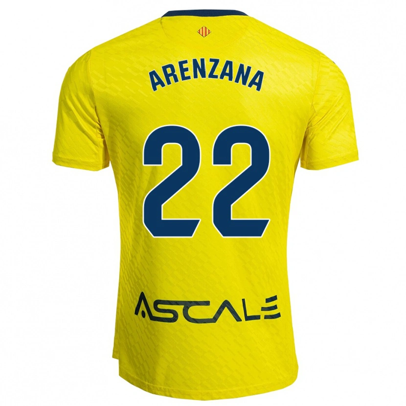 Danxen Hombre Camiseta Pablo Arenzana #22 Amarillo Marino 1ª Equipación 2025/26 La Camisa