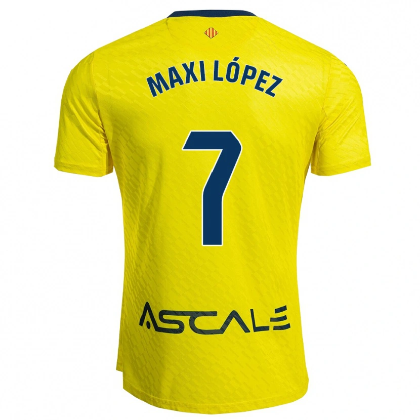 Danxen Hombre Camiseta Maxi López #7 Amarillo Marino 1ª Equipación 2025/26 La Camisa