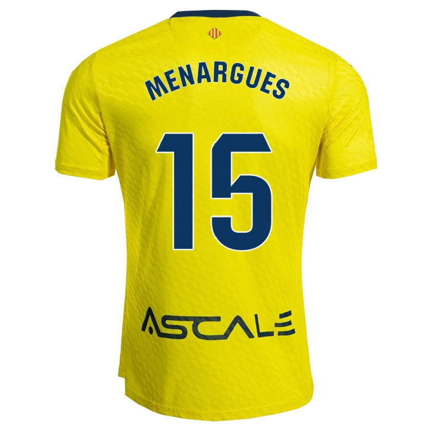 Danxen Hombre Camiseta Joseda Menargues #15 Amarillo Marino 1ª Equipación 2025/26 La Camisa