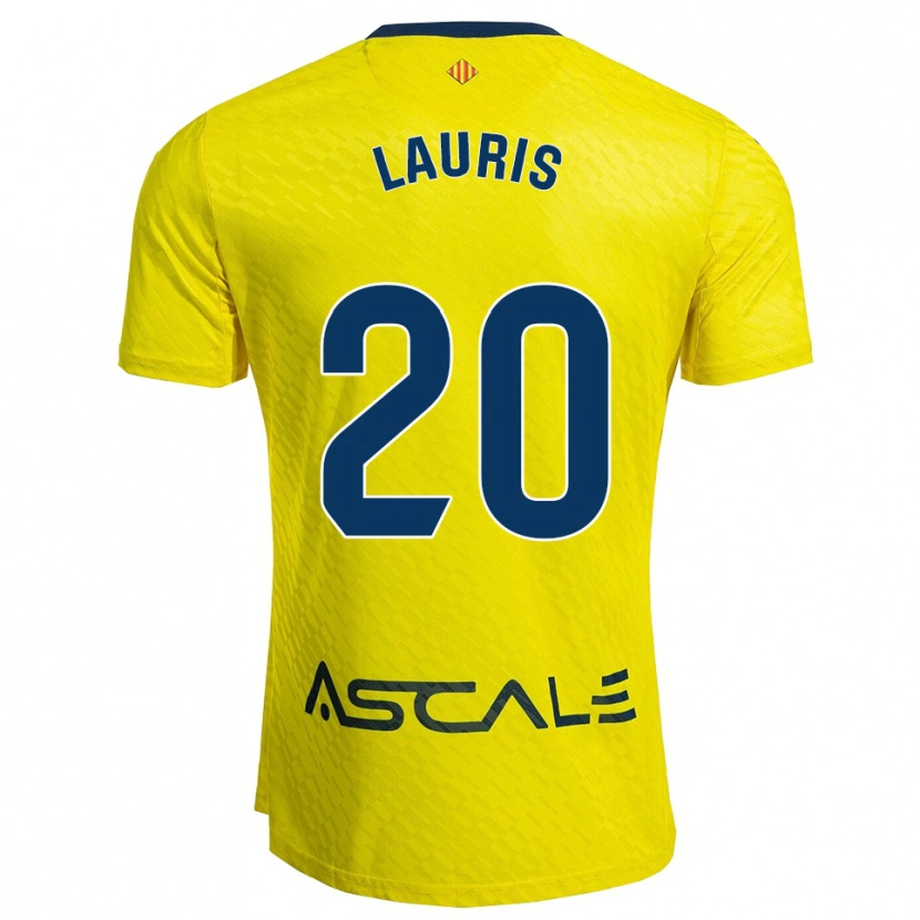 Danxen Hombre Camiseta Laura Rodríguez Cuadrado #20 Amarillo Marino 1ª Equipación 2025/26 La Camisa