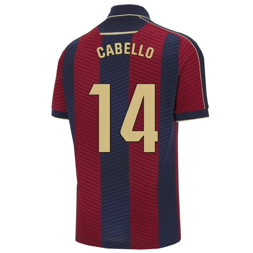 Danxen Hombre Camiseta Jorge Cabello #14 Rojo Marino 1ª Equipación 2025/26 La Camisa