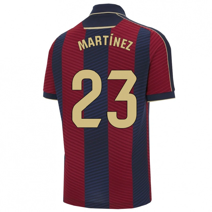 Danxen Hombre Camiseta Pablo Martínez #23 Rojo Marino 1ª Equipación 2025/26 La Camisa