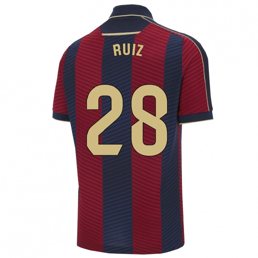 Danxen Hombre Camiseta Joan Ruiz #28 Rojo Marino 1ª Equipación 2025/26 La Camisa