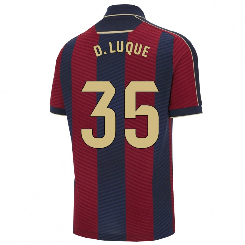 Danxen Hombre Camiseta Daniela Luque Fernández #35 Rojo Marino 1ª Equipación 2025/26 La Camisa