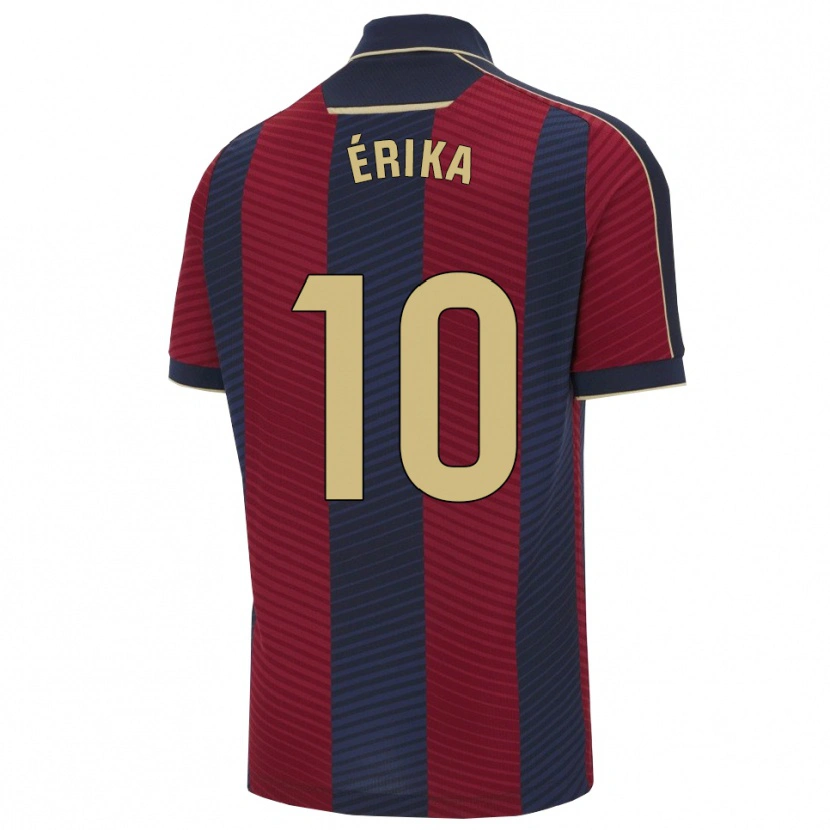 Danxen Hombre Camiseta Érika González #10 Rojo Marino 1ª Equipación 2025/26 La Camisa