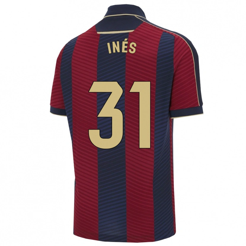 Danxen Hombre Camiseta Inés Rizo #31 Rojo Marino 1ª Equipación 2025/26 La Camisa