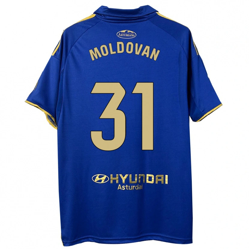 Danxen Hombre Camiseta Horațiu Moldovan #31 Azul Oro 1ª Equipación 2025/26 La Camisa