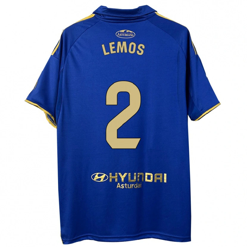 Danxen Hombre Camiseta Álvaro Lemos #2 Azul Oro 1ª Equipación 2025/26 La Camisa