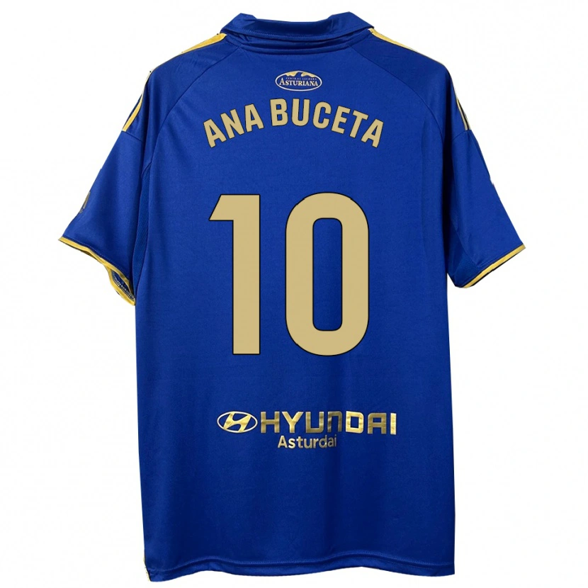 Danxen Hombre Camiseta Ana Buceta #10 Azul Oro 1ª Equipación 2025/26 La Camisa