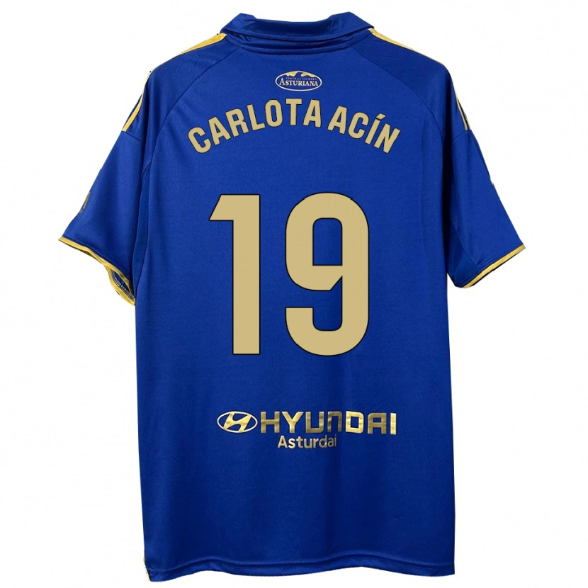 Danxen Hombre Camiseta Carlota Acin Casajus #19 Azul Oro 1ª Equipación 2025/26 La Camisa
