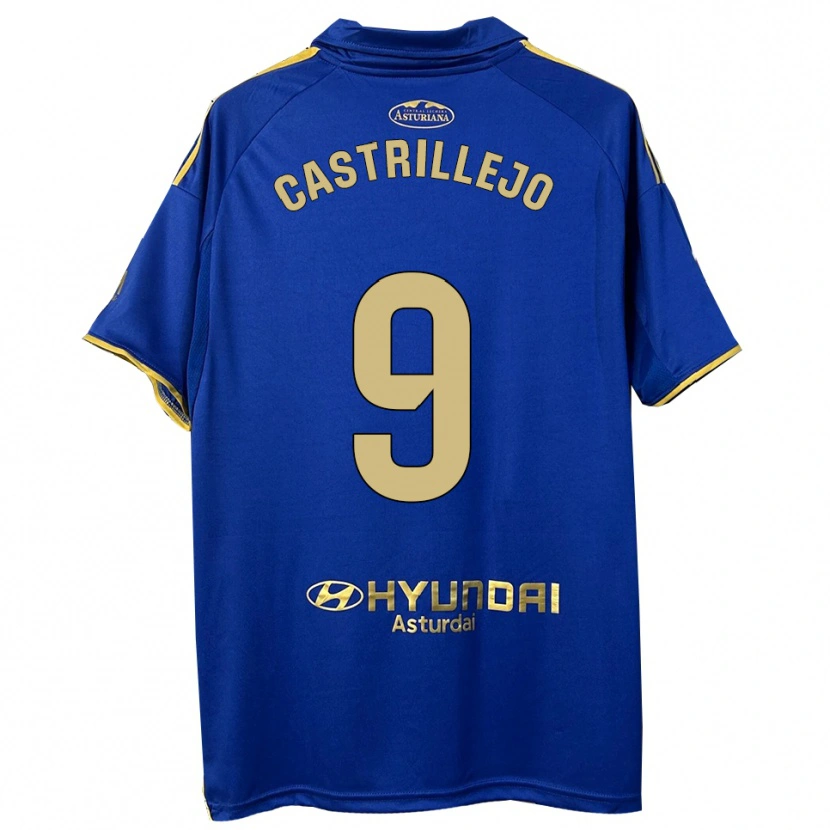 Danxen Hombre Camiseta Guillermo Castrillejo #9 Azul Oro 1ª Equipación 2025/26 La Camisa