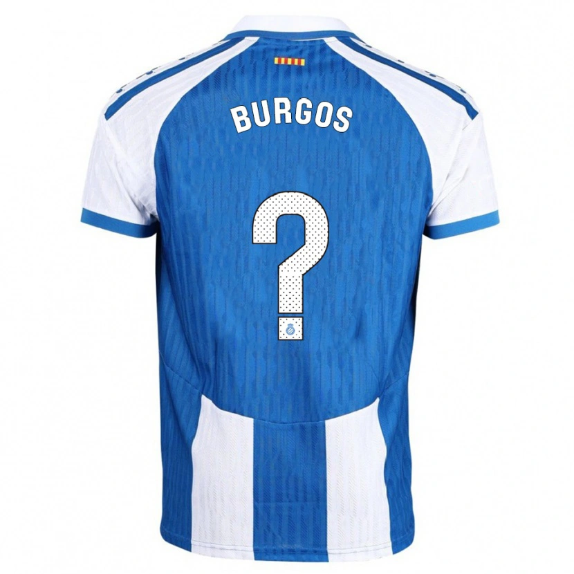 Danxen Hombre Camiseta Hugo Burgos #0 Azul Blanco 1ª Equipación 2025/26 La Camisa