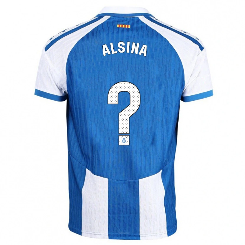 Danxen Hombre Camiseta Joel Alsina #0 Azul Blanco 1ª Equipación 2025/26 La Camisa