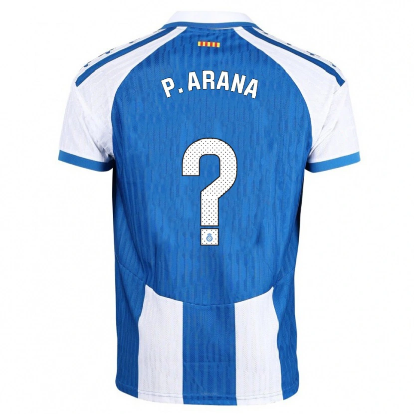 Danxen Hombre Camiseta Paula Arana Montes #0 Azul Blanco 1ª Equipación 2025/26 La Camisa