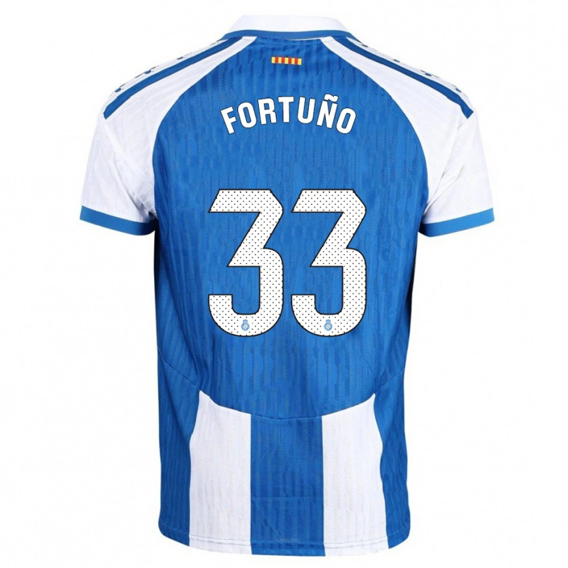 Danxen Hombre Camiseta Ángel Fortuño #33 Azul Blanco 1ª Equipación 2025/26 La Camisa