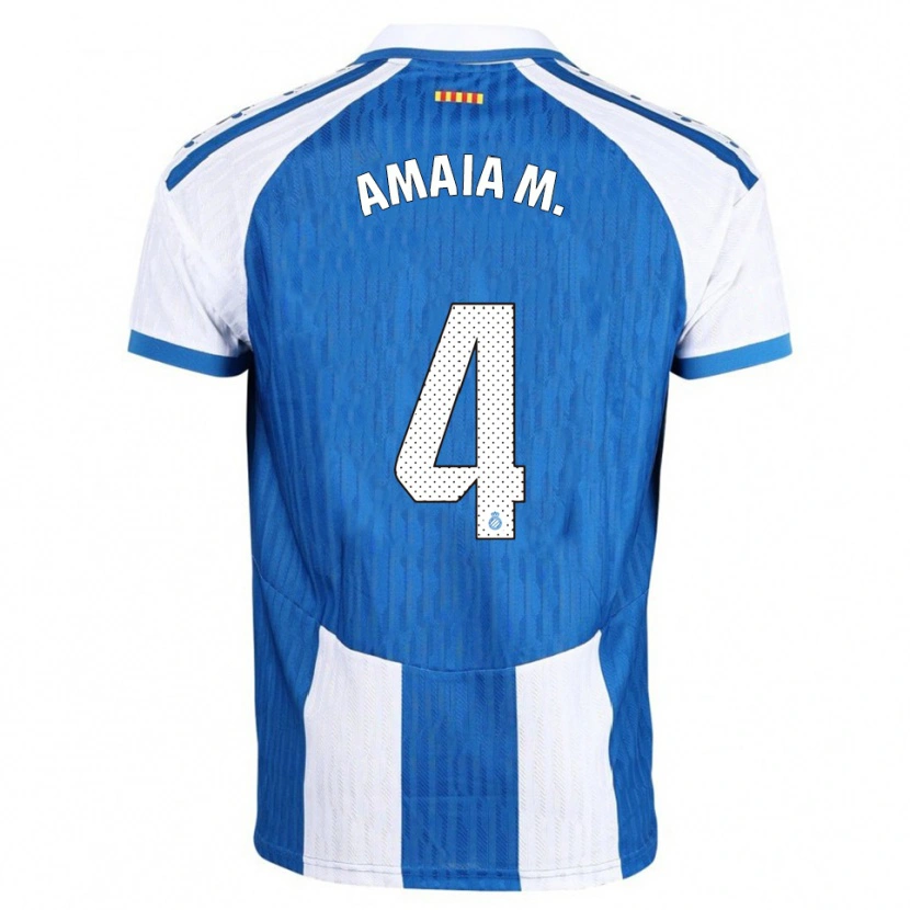 Danxen Hombre Camiseta Amaia Martínez De La Peña #4 Azul Blanco 1ª Equipación 2025/26 La Camisa
