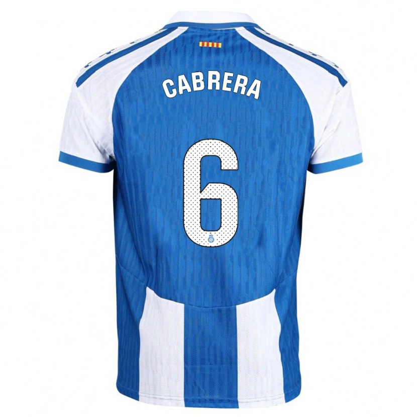 Danxen Hombre Camiseta Leandro Cabrera #6 Azul Blanco 1ª Equipación 2025/26 La Camisa