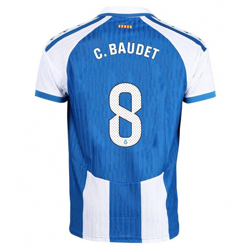 Danxen Hombre Camiseta Cristina Baudet Lucena #8 Azul Blanco 1ª Equipación 2025/26 La Camisa
