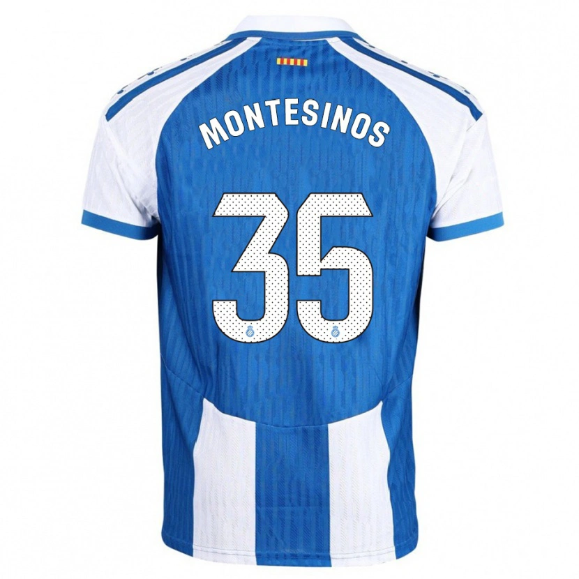 Danxen Hombre Camiseta Pol Montesinos #35 Azul Blanco 1ª Equipación 2025/26 La Camisa