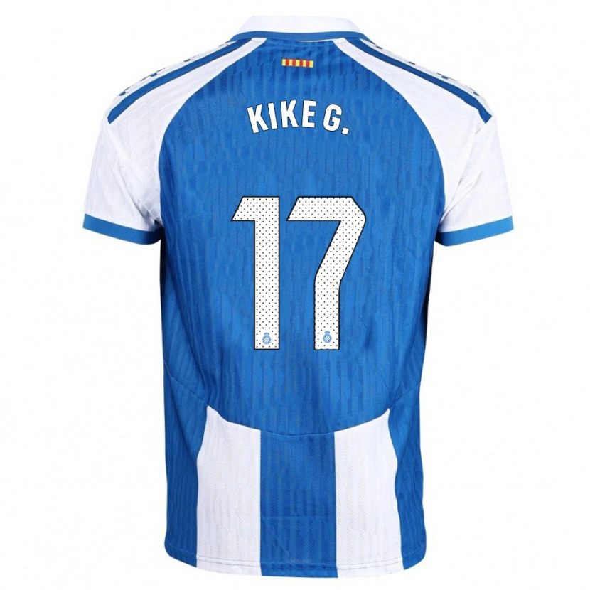 Danxen Hombre Camiseta Kike García #17 Azul Blanco 1ª Equipación 2025/26 La Camisa