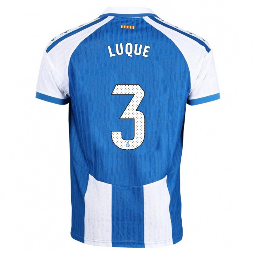 Danxen Hombre Camiseta Gerard Luque #3 Azul Blanco 1ª Equipación 2025/26 La Camisa