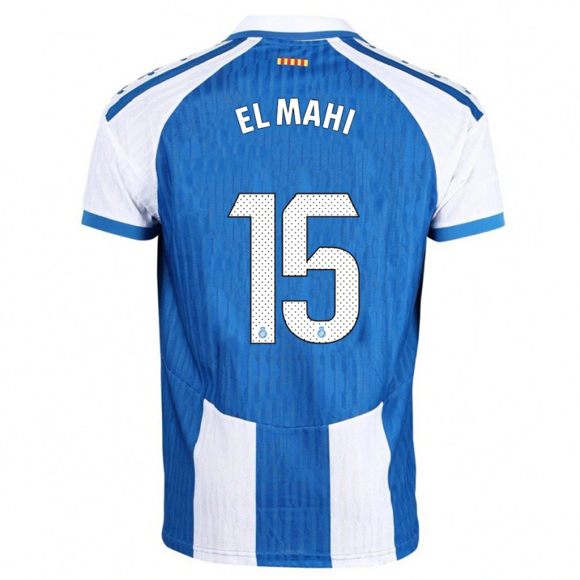 Danxen Hombre Camiseta Mohamed El Mahi #15 Azul Blanco 1ª Equipación 2025/26 La Camisa