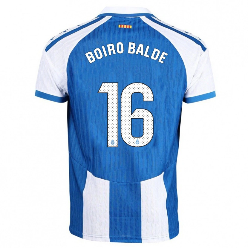 Danxen Hombre Camiseta Issa Boiro Balde #16 Azul Blanco 1ª Equipación 2025/26 La Camisa