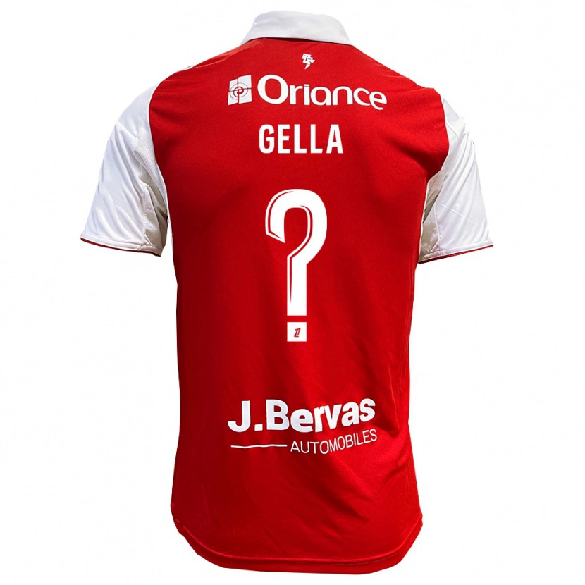 Danxen Hombre Camiseta Evaelle Gella #0 Rojo Blanco 1ª Equipación 2025/26 La Camisa
