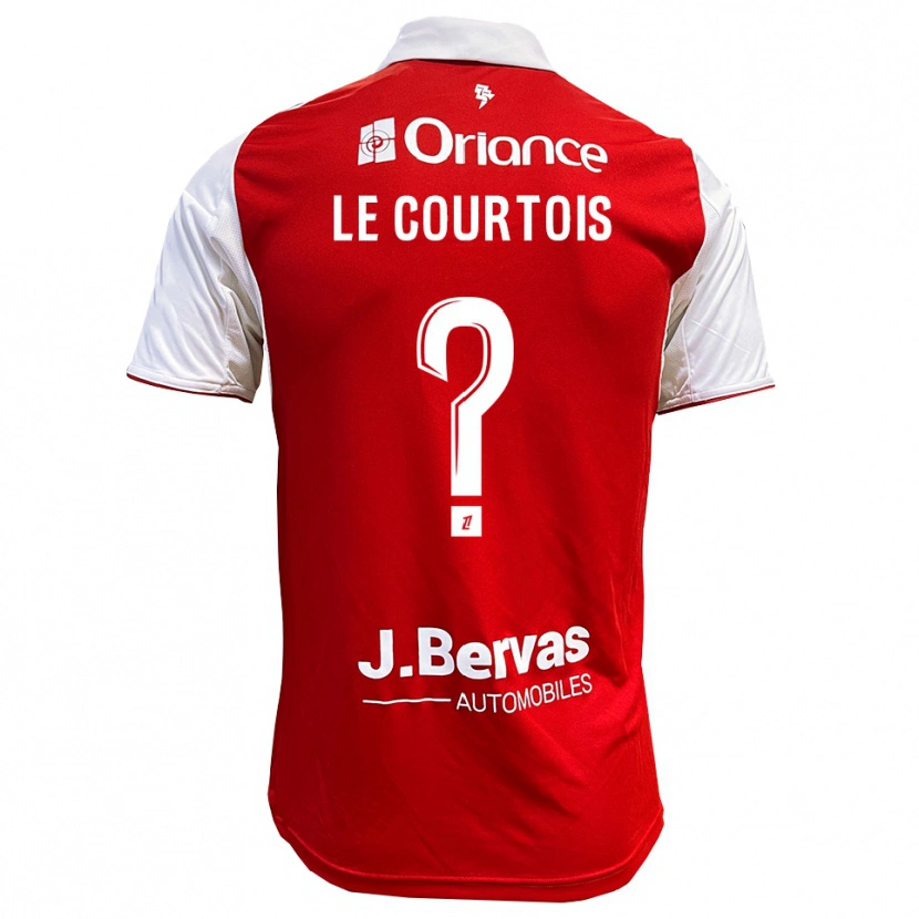 Danxen Hombre Camiseta Loan Le Courtois #0 Rojo Blanco 1ª Equipación 2025/26 La Camisa