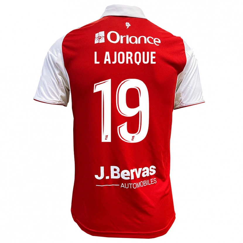 Danxen Hombre Camiseta Ludovic Ajorque #19 Rojo Blanco 1ª Equipación 2025/26 La Camisa