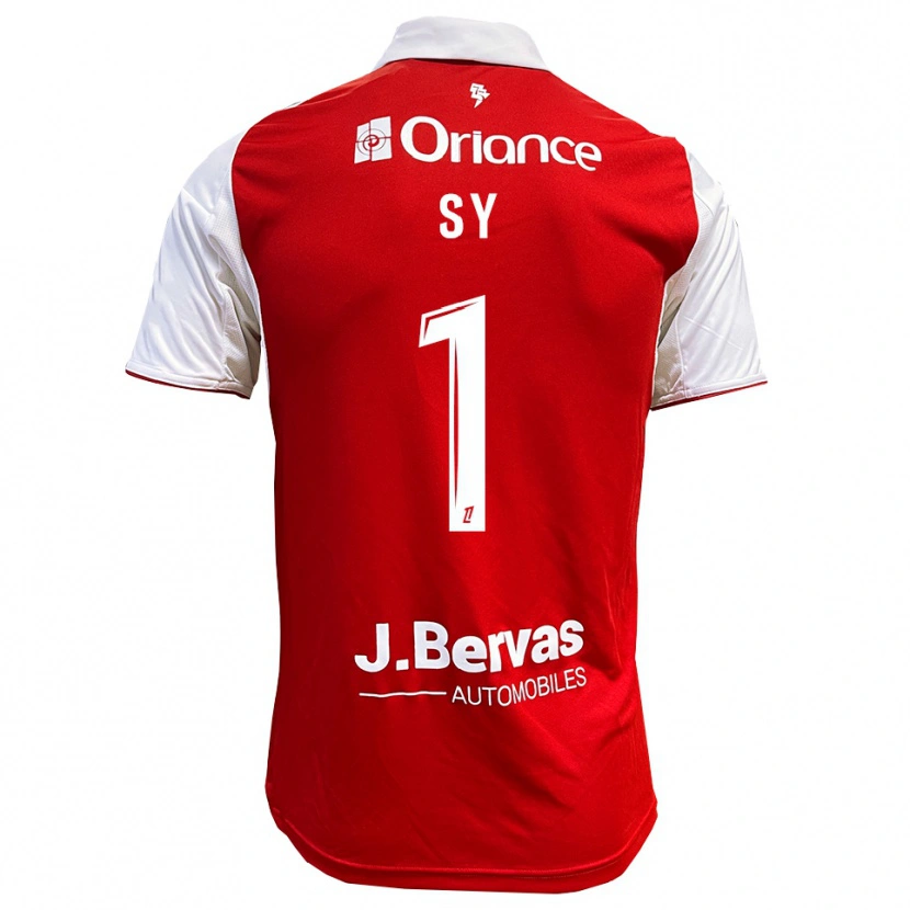 Danxen Hombre Camiseta Seydou Sy #1 Rojo Blanco 1ª Equipación 2025/26 La Camisa