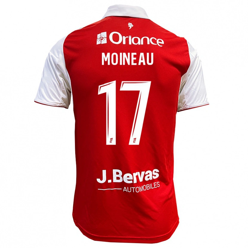 Danxen Hombre Camiseta Nathan Moineau #17 Rojo Blanco 1ª Equipación 2025/26 La Camisa